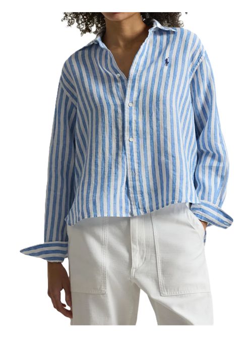 Polo Ralph Laurenstriped linen shirt Polo Ralph Lauren | 211-935130-500WHITE BLUE MULTI